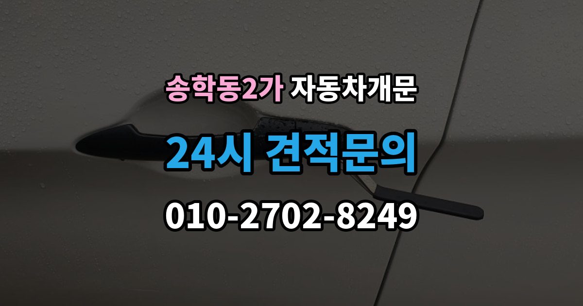 송학동2가 자동차 문 잠김 차량 내부에 사람이 있을 때 우선 조치