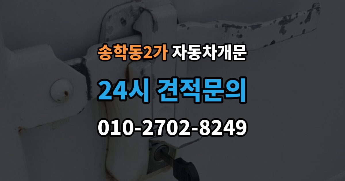 송학동2가 차 문 잠겼을 때 아이나 반려동물이 안에 있을 때 우선순위