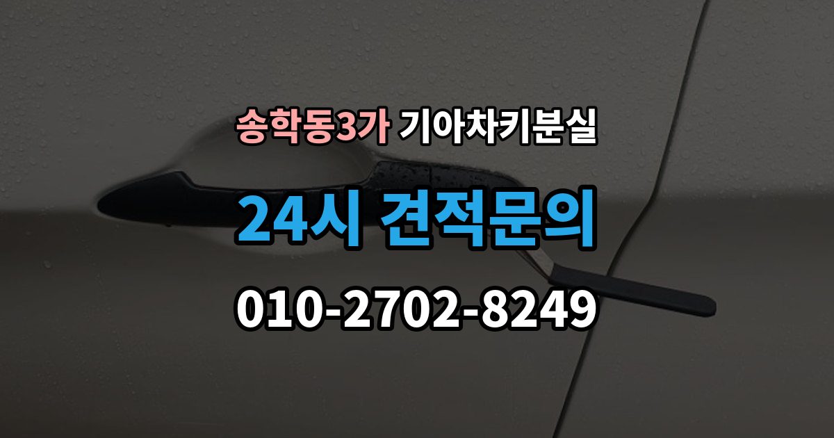 송학동3가 기아 차키 분실 출장 안내 - 긴급출동과 보험을 부르기 전 체크할 것