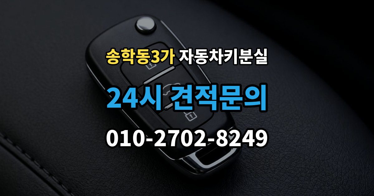 송학동3가 자동차키 분실 시동이 안 되고 잠금만 풀릴 때 점검
