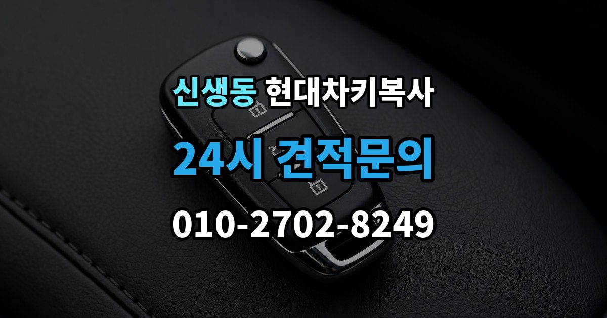 신생동 현대 차키 복사 등록 가능 여부를 좌우하는 키칩 확인