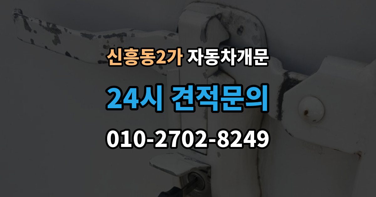신흥동2가 차 문 잠겼을 때 문은 열려도 시동이 안 걸릴 때 구분법