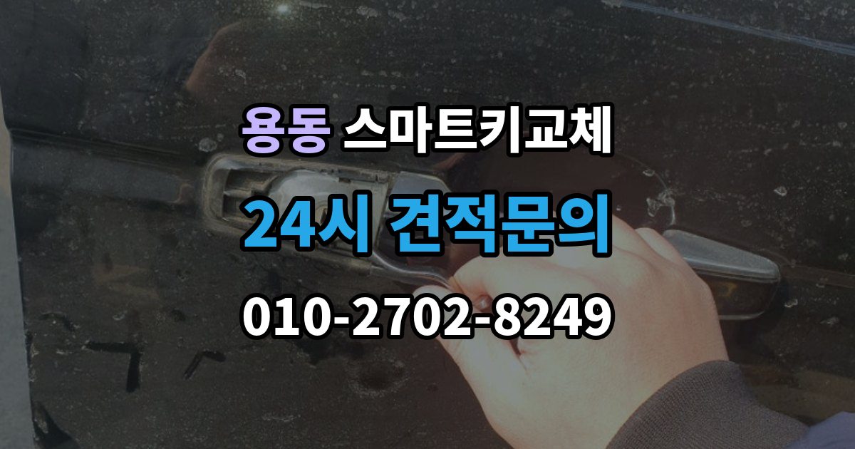 제물포구 용동 스마트키 교체 잠금 해제 전에 알아둘 안전 수칙