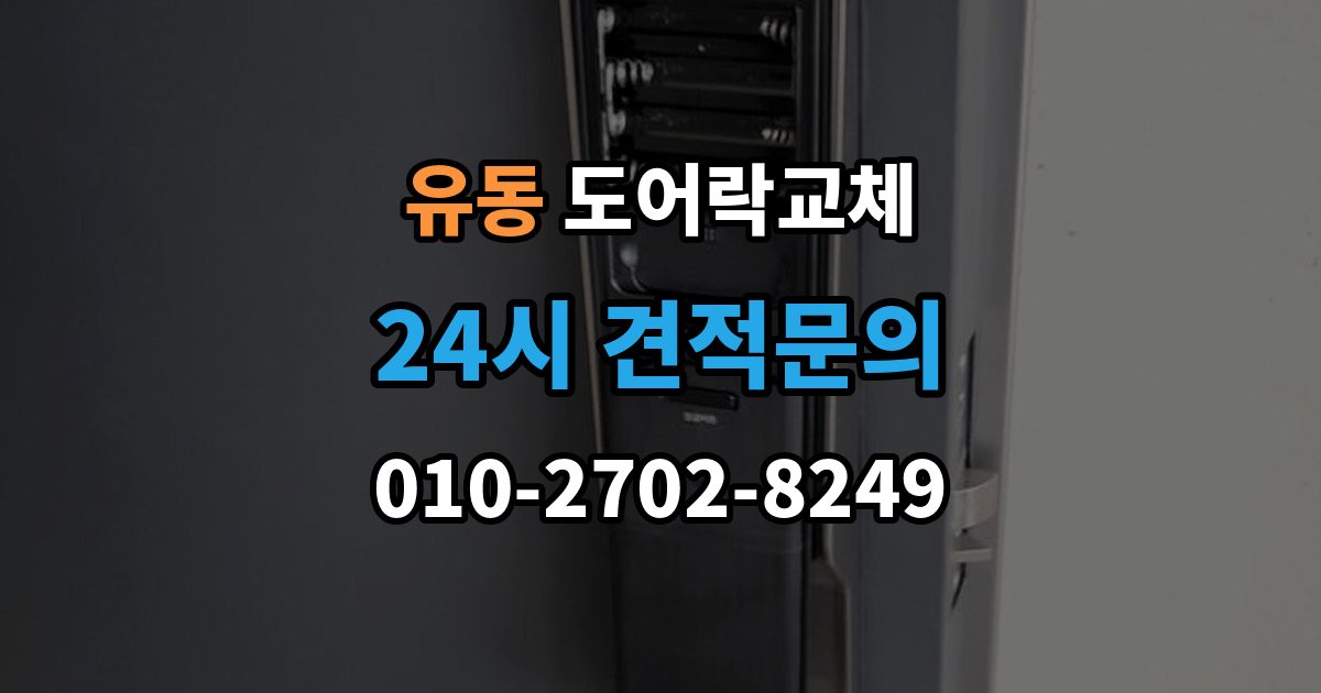 유동 도어락 교체 배터리를 갈아도 금방 닳는 제품의 교체 시점