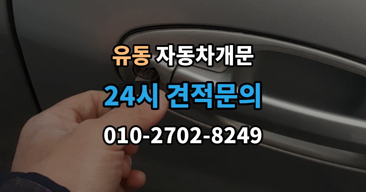 유동 차 문 잠겼을 때 차량 안에 열쇠를 두고 내렸을 때 절차
