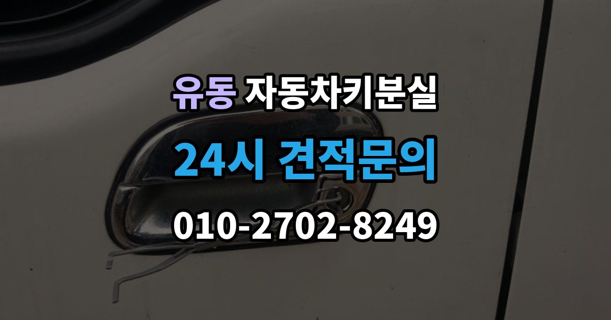 유동 차 키 잃어버렸을 때 여행지에서 잃어버렸을 때 대처 방법