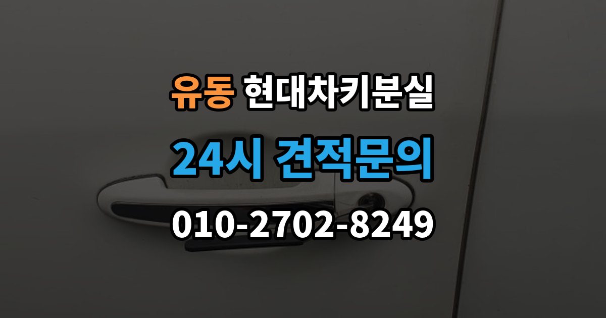 유동 현대 차키 분실 출장 안내 - 차량 뒷번호가 없어도 진행 가능한 경우 정리