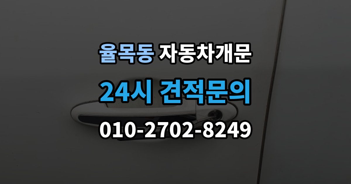 율목동 자동차 문 잠김 리모컨 오작동과 실제 잠김 구분하기