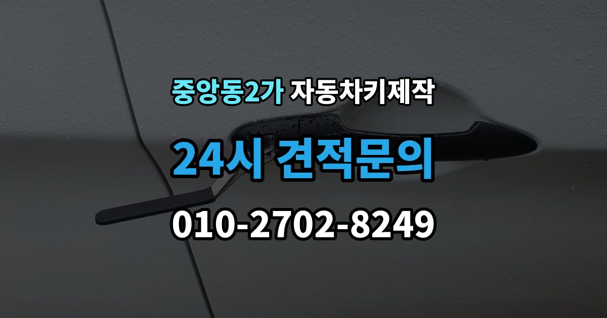 제물포구 중앙동2가 자동차키 제작 스마트키 등록 전 차량 정보 점검하기