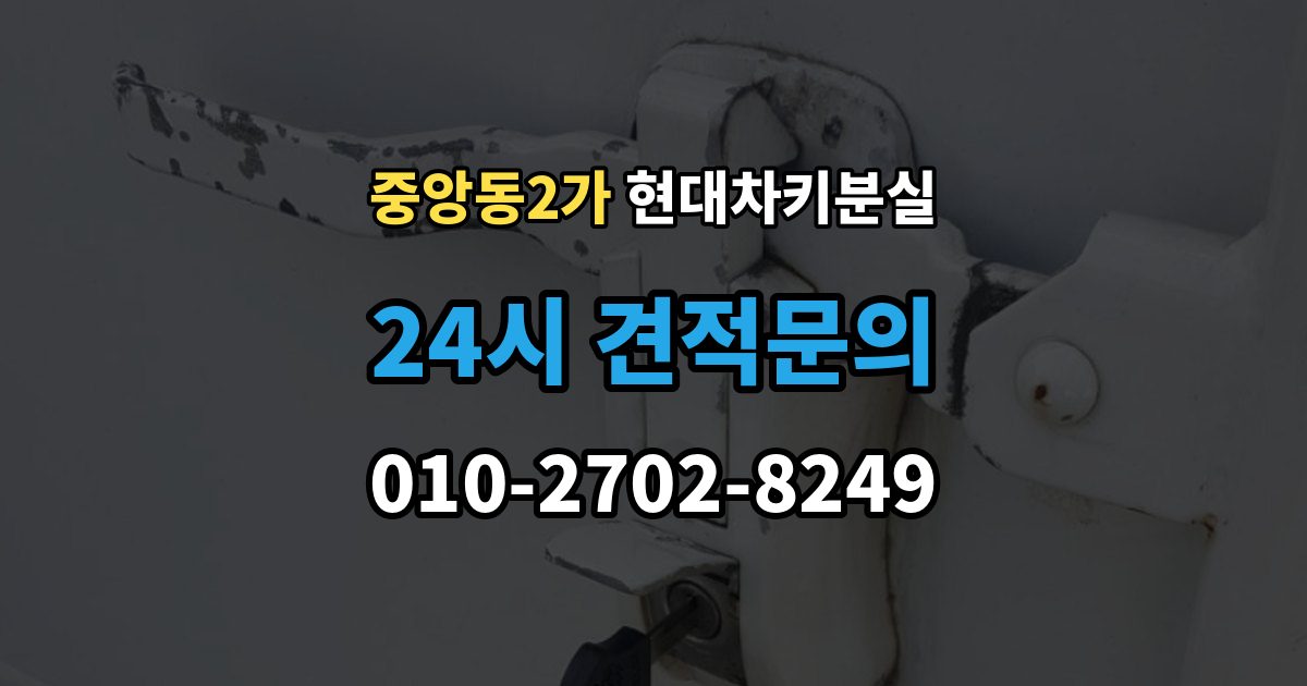 제물포구 중앙동2가 현대 차키 분실 문이 잠긴 상태에서 먼저 할 일