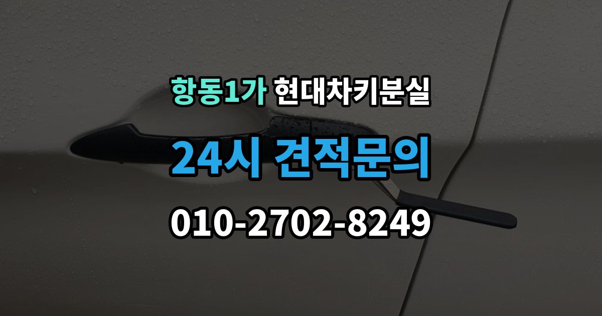 항동1가 현대 차키 분실 스마트키 앱 연동 상태 확인이 필요한 경우