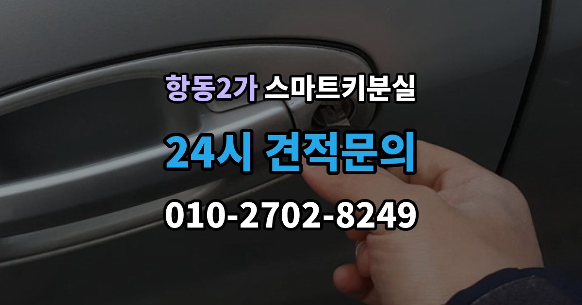 항동2가 스마트키 분실 잠금 해제 전에 알아둘 안전 수칙
