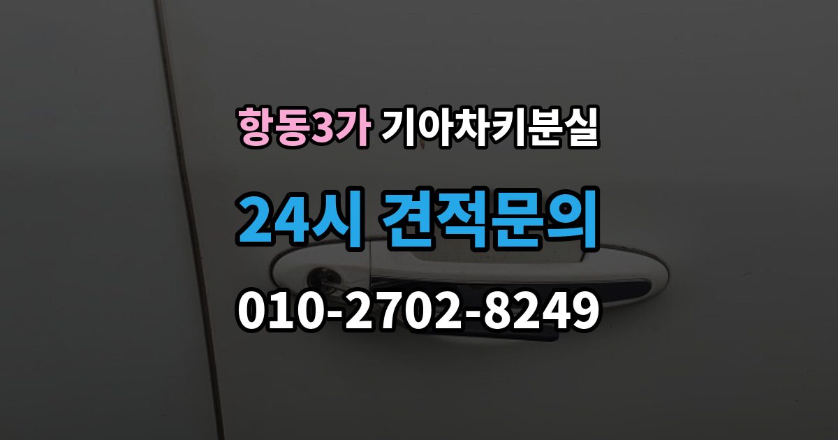 항동3가 기아 차키 분실 출장 안내 - 찾은 뒤에도 재등록이 필요한 경우