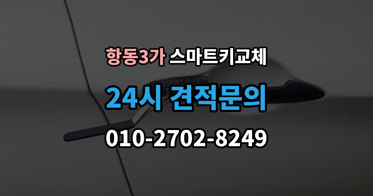항동3가 스마트키 교체 예비키 없이 외출했다면 확인할 이동 경로