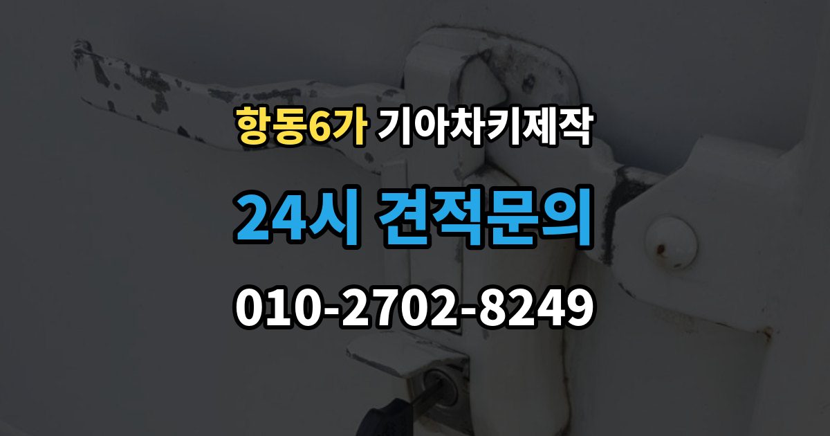 항동6가 기아 차키 제작 보험사 긴급출동과 다른 점은 무엇일까
