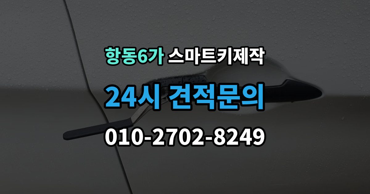 항동6가 스마트키 제작 차량별 버튼 배열과 의미 살펴보기