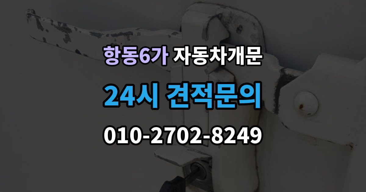 항동6가 자동차 문 잠김 장기 주차 중 발생했을 때 확인할 것