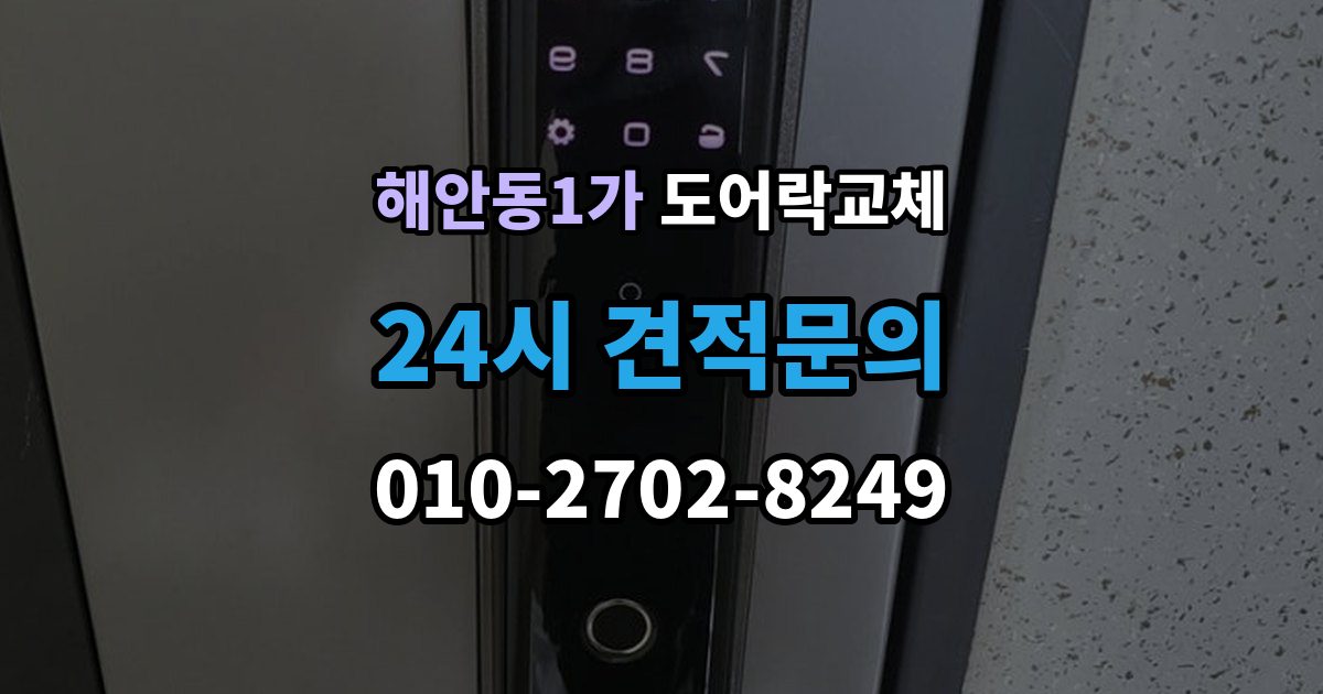 해안동1가 도어락 교체 전자식이 처음인 집에 설치 후 안내받을 것