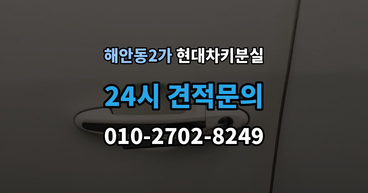 해안동2가 현대 차키 분실 도어락은 반응하는데 원격 기능이 안 될 때