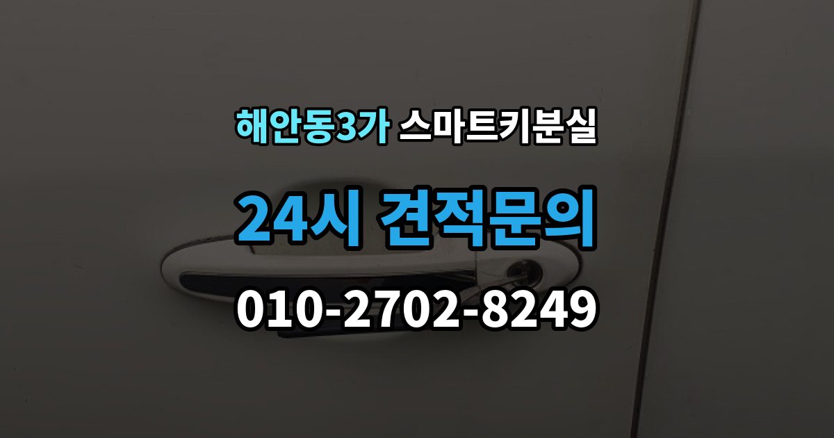 해안동3가 스마트키 분실 원거리에서 놓쳤을 때 회수 경로 찾기